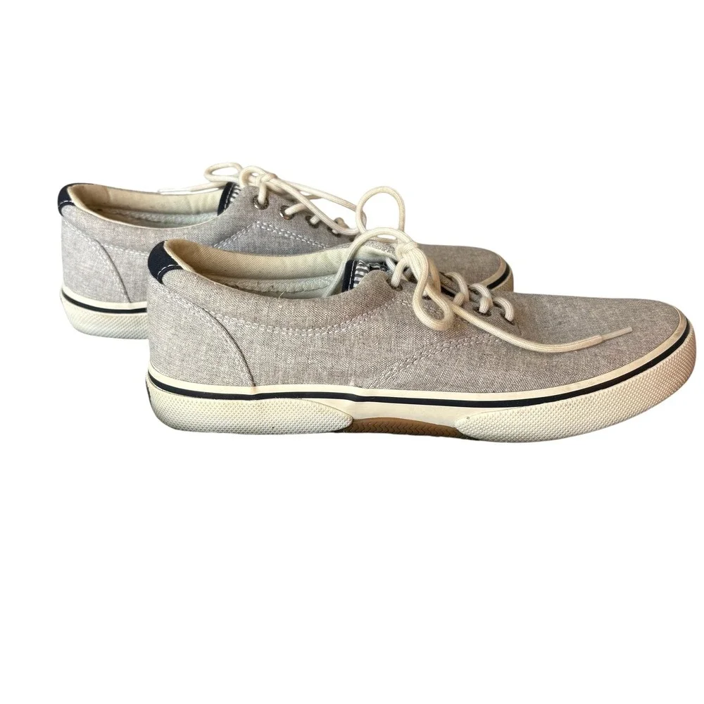 Sperry Hayward‎ Top-Sider Mens Casual Sneakers Lace Up blue Canvas Boat Shoes 10